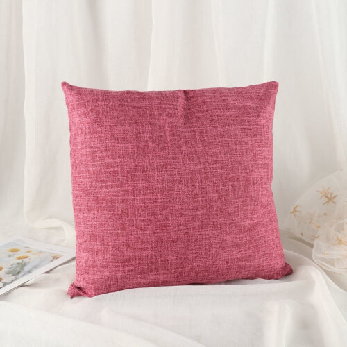 Capa de almofada decorativa em linho com zíper, 45x45 cm (18x18 polegadas)