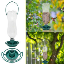 Mangeoire suspendue en plastique avec toit (lot de 2) - 12,5 x 12,5 x 8 cm