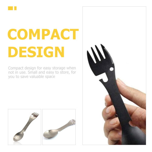 Μεταλλικό κουτάλι επιδόρπιου Spork με ανοιχτήρι κονσερβών 4 τεμάχια 2