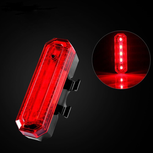 LOOPSUN bicycle rear tail light USB rechargeable 4 modes