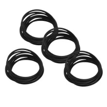 Schwarze Silikonarmbänder, weich und dehnbar, 40er-Packung