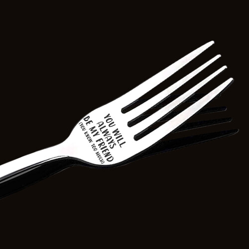 Stainless Steel Fork with Word Pattern 2 pcs 200x24mm 2