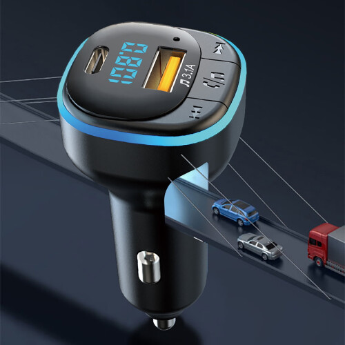Car Charger with FM Transmitter Bluetooth 5.0 Radio Adapter 1