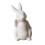 Miniatura de coelho branco, enfeite de Páscoa, 4,5 cm 1