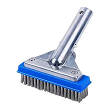Perie de piscină Wadada, mâner rezistent din aluminiu, oțel inoxidabil