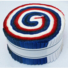 Želé rolky Kona Cotton Solids Patriotic Jelly, 2,5 palca, 40 prúžkov