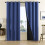 Blackout Curtain Panel Pair Navy Blue 63x52 Inch 7