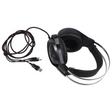 Gaming Headset Wired with Microphone Black 1pc
