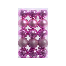 Juego de adornos navideños irrompibles de 6 cm (30 piezas)
