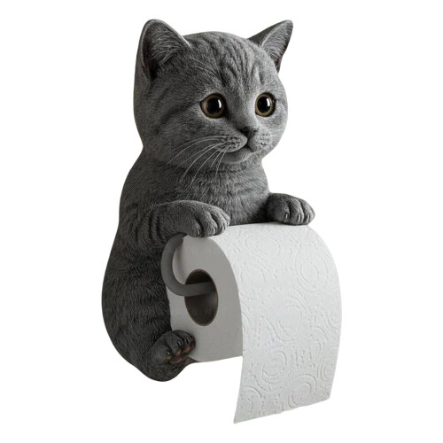 3D-kissan wc-paperiteline seinälle, 1 pakkaus 1