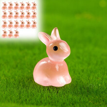 Figurines de lapins en résine phosphorescente, 14 ou 21 pièces