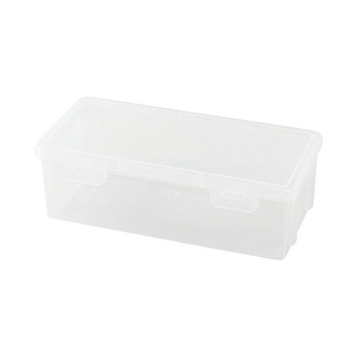 Plastic pencil box extra large stackable translucent 1 pack 1