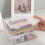 Plastic pencil box extra large stackable translucent 1 pack 8