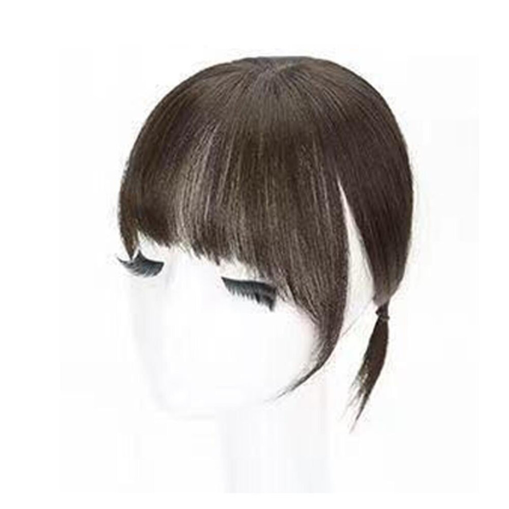 Dark Brown 3D French Air Bangs Wig for Women