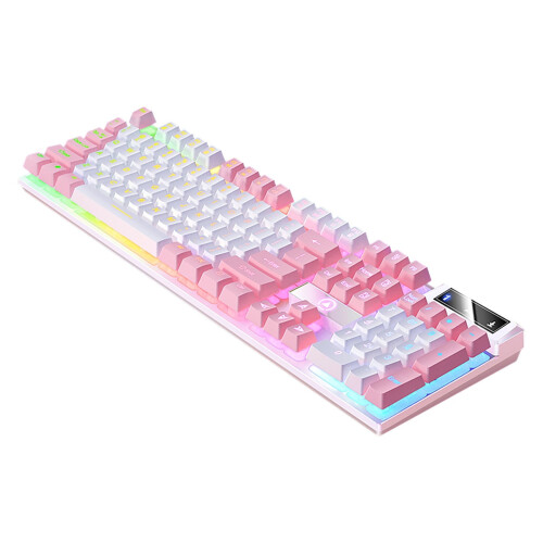 Gaming Keyboard USB Wired Ergonomic Mechanical 104 Keys 1