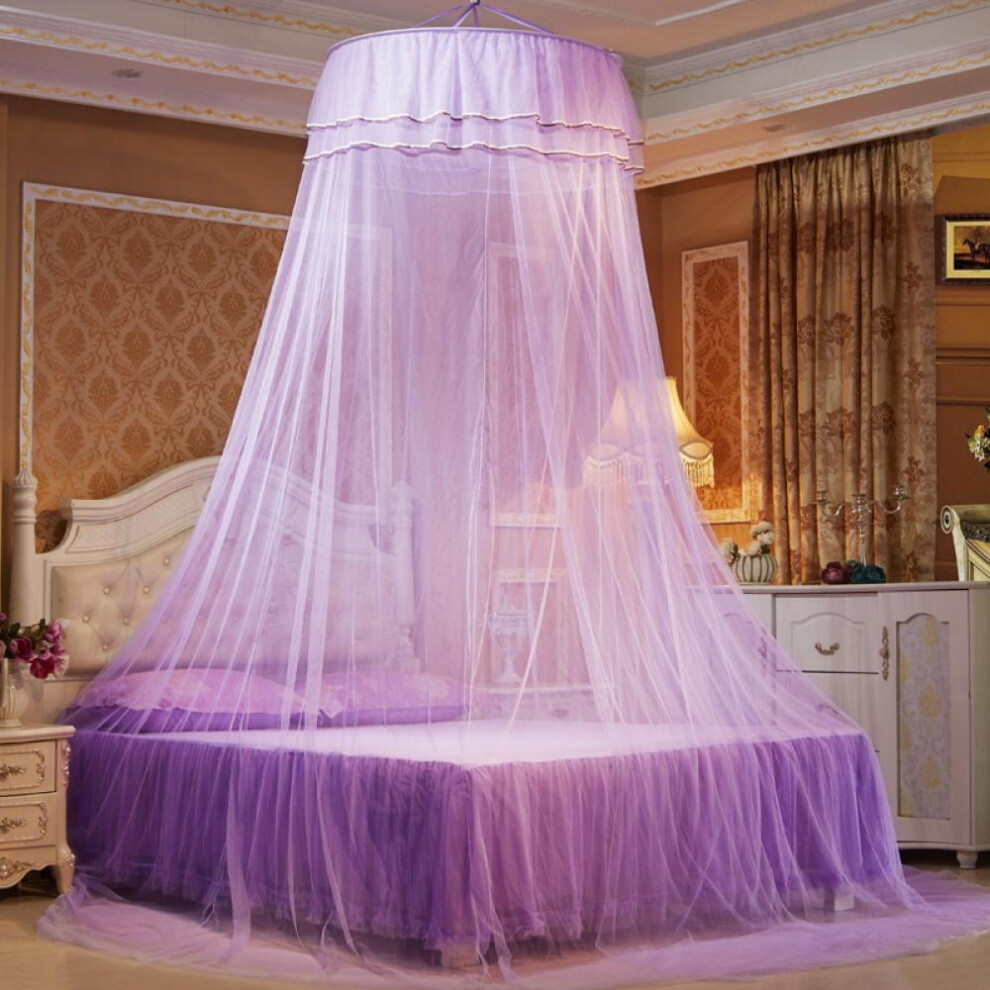 Glow-in-Dark Hanging Bed Canopy Purple Twin Size