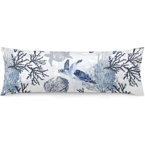 Capa de Almofada Corporal Tartaruga Marinha 50x137cm (20x54 polegadas) Oceano Costeiro