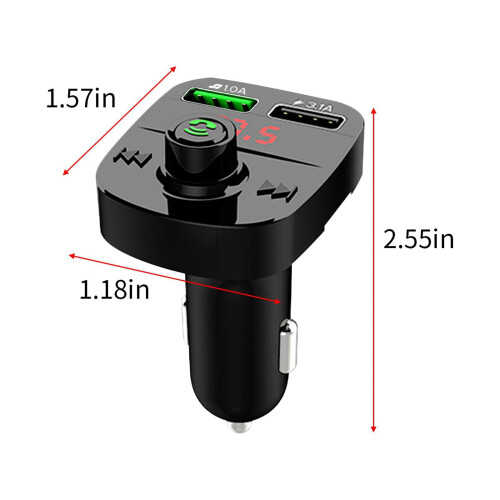 Car MP3 Bluetooth Receiver with FM and Handsfree Call 2