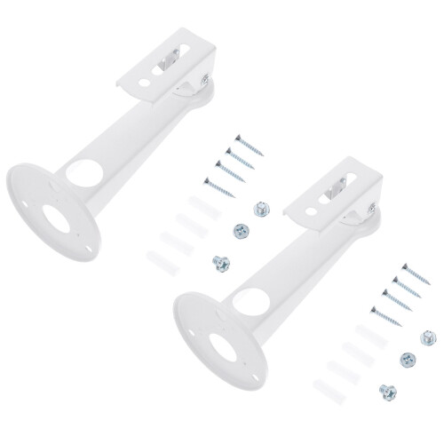 TV Mount Bracket for Security Camera 2 pcs White Steel