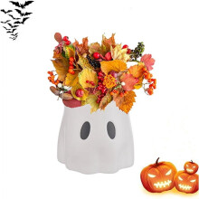 Halloween-käsintehty haamuämpärikoristeen kukkaruukku