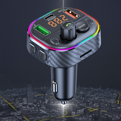 VALSEEL 车载FM发射器 蓝牙音乐播放 USB快充 1