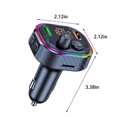 VALSEEL 车载FM发射器 蓝牙音乐播放 USB快充 2