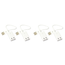 USB External Sound Card for Laptop Desktop 4 pcs