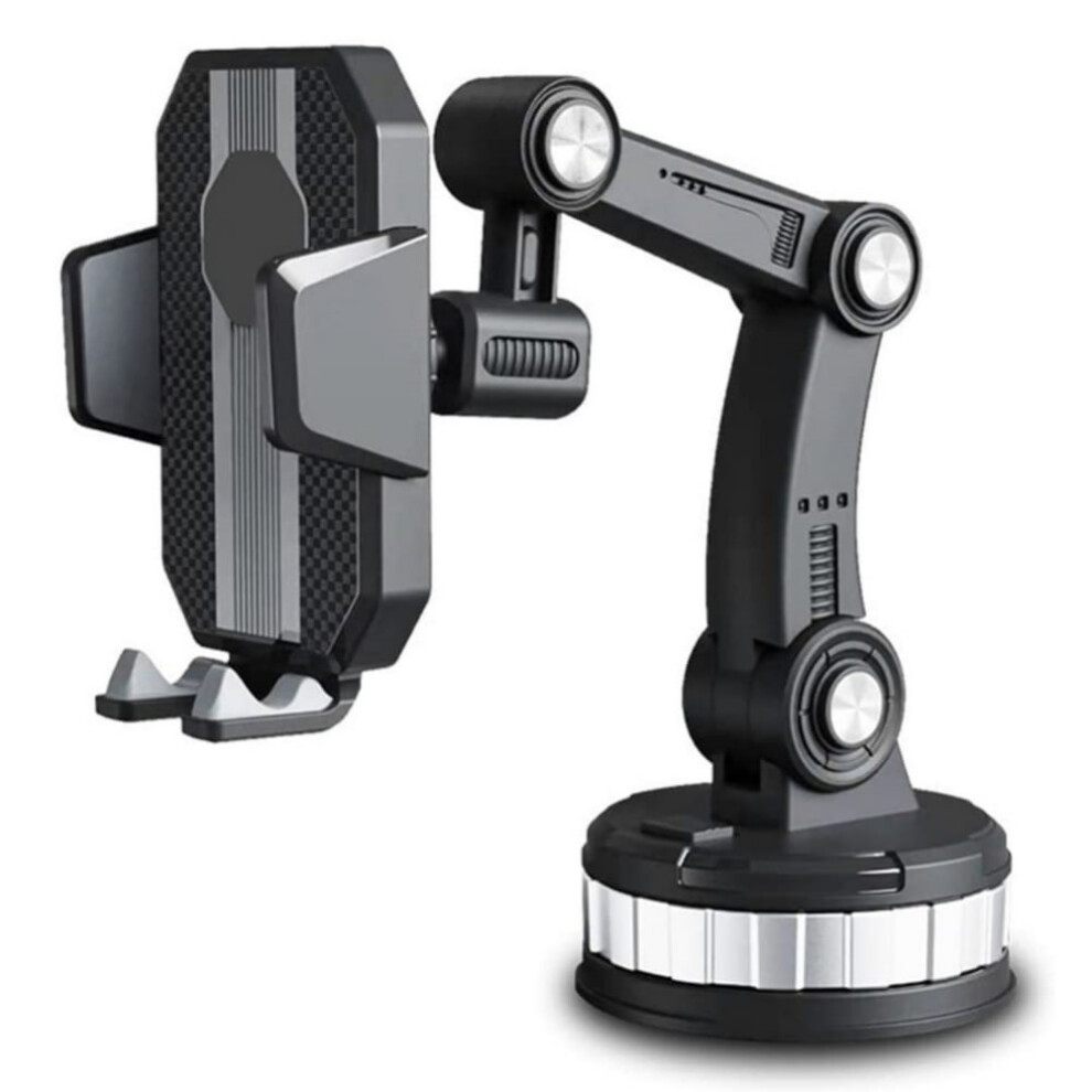 Car Phone Holder With Oversized Suction Cup Black 972745010432