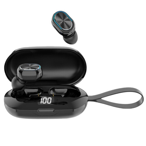 Offerta imperdibile! Cuffie wireless lulshou Bluetooth 5.1 con microfono, display a LED e stereo per cellulari. 1