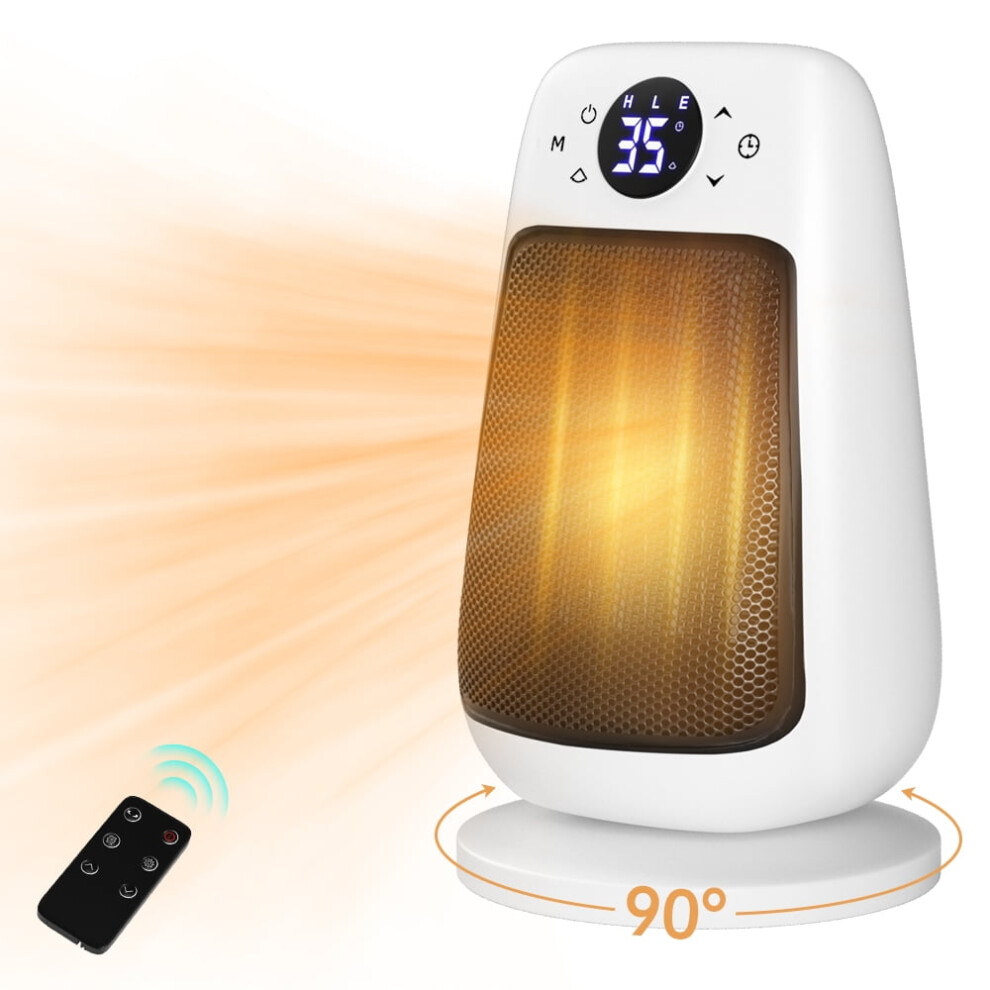 Portable Ptc Ceramic Heater 1500W With Thermostat Remote 900881895118