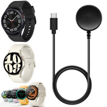 Warkul Trådlös Laddare Snabb2-timmars Laddning Typ-C-gränssnitt Snabbladdning Klockladdningsställ för kompatibel med Samsung Watch6/5/4