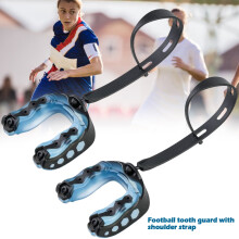 Football mouth guard for kids youth soft strap-on 2 pcs