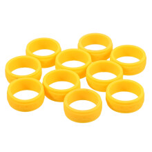 SHIYUU10Pcs Anillos de silicona para hombre Anillos de silicona decorativos Anillos deportivos cómodos Anillos de boda