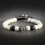 Wolf beaded bracelet 8mm natural stone silver 2