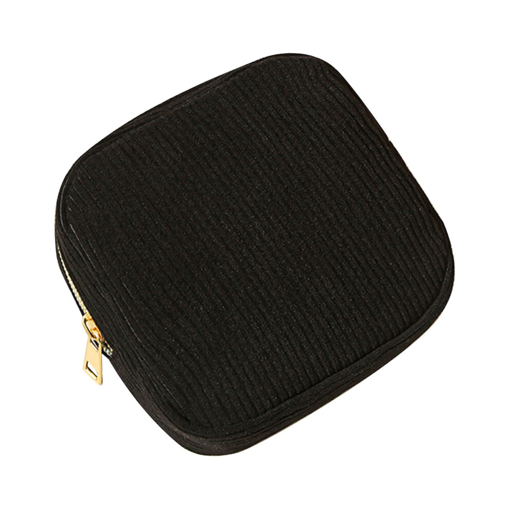 Mini corduroy makeup bag with metal zipper, 1 piece