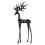 DAMAI Christmas reindeer statue black metal tabletop 1
