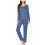 Women's long sleeve pajama set 2-piece jogger 1