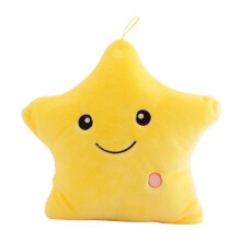 Cuscino decorativo luminoso con musica colorata Deeceymbur, cuscino musicale multi-felice per la camera dei bambini, giallo