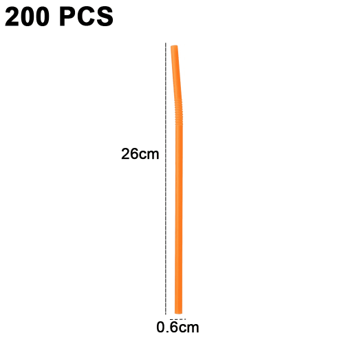 Flexibele plastic drinkrietjes, extra lang, 200 stuks 2