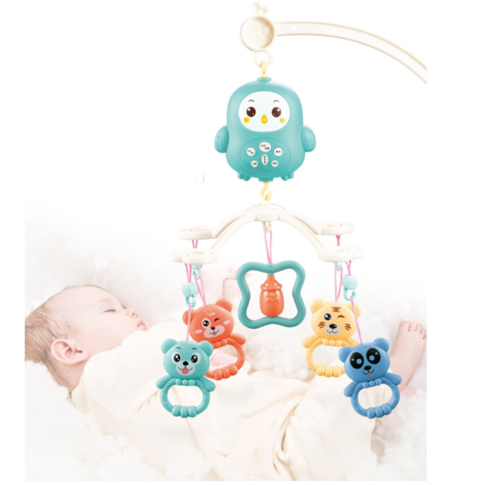 Baby musical crib mobile with rotating toys and remote