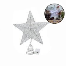 Guirlande lumineuse solaire LED en forme d'étoile avec fil de cuivre et guirlande