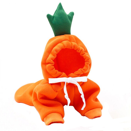 Jacenvly dog clothes and beds fleece medium large orange 2