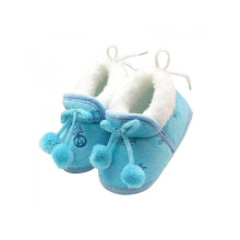 Baby Boy Girl Cashmere Bowknot Slippers Warm Cotton Wool 1