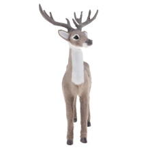 Reindeer Figurine Grey Decoration 10x11x3cm