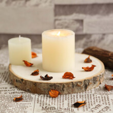 Wooden slab centerpiece round poplar 7 to 9 inches