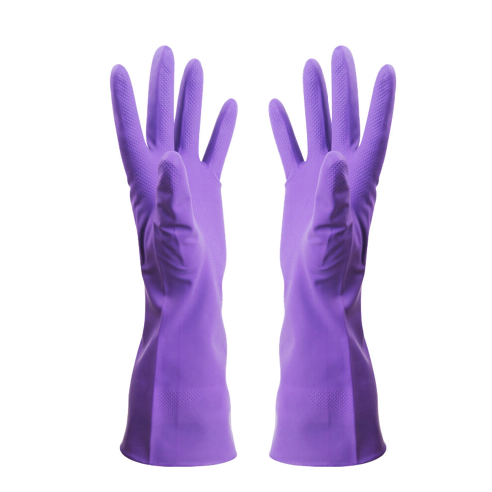 Long Sleeve Apron Gloves Kitchen Dish Washing Rubber Gloves