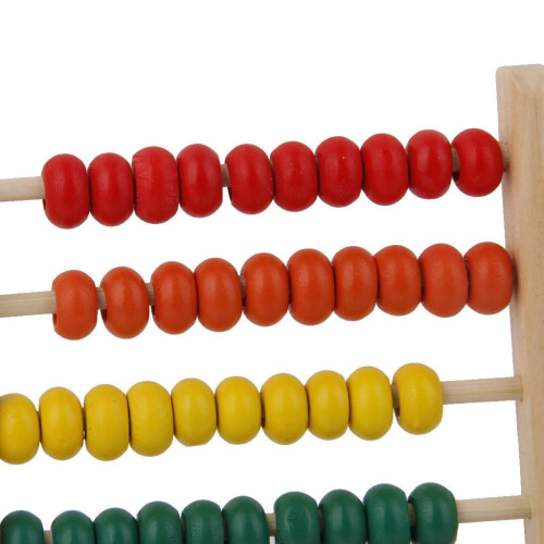 Wooden Abacus for Kids Math Learning with 50 Beads 2