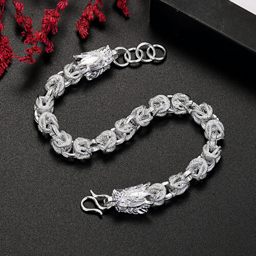 Dragon charm bracelet 925 sterling silver 20 cm 2