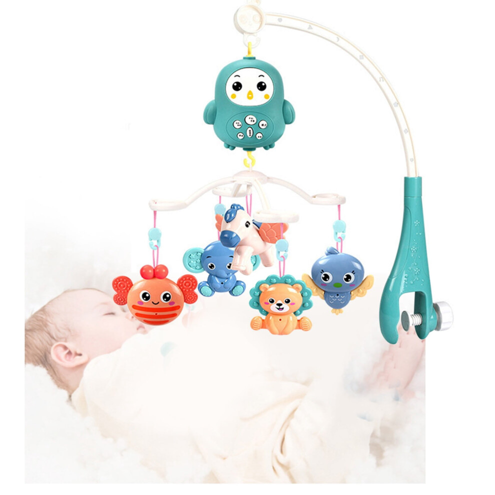 Baby musical crib mobile with rotating toys and remote