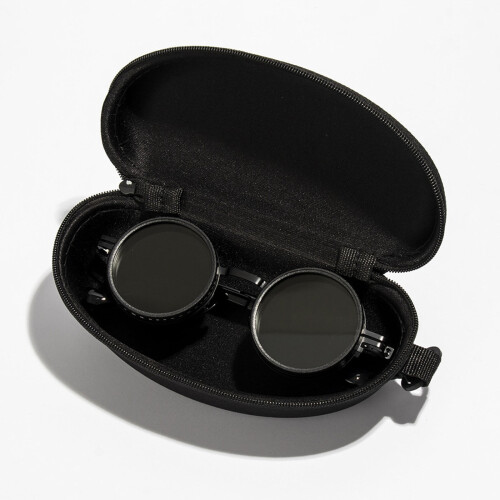 Polarized Round Sunglasses Adjustable ND9 Lens 1-9 Gears 2